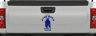 I'm a Star Wars Fan Honk If You R2 Sci Fi Car or Truck Window Decal Sticker (Navy)