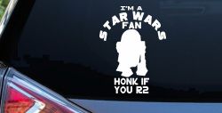 Honk If You R2 Sci Fi Car or Truck Window Decal Sticker