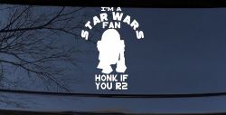 Honk If You R2 Sci Fi Car or Truck Window Decal Sticker