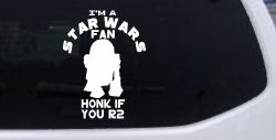 Honk If You R2 Sci Fi Car or Truck Window Decal Sticker