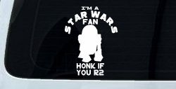 Honk If You R2 Sci Fi Car or Truck Window Decal Sticker