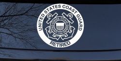 United States Coast Guard Retired Military Car or Truck Window Decal Sticker