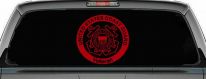 United States Coast Guard Veteran Military Car or Truck Window Vinyl Decal Sticker (Red)