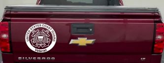 United States Coast Guard Veteran Military Car or Truck Window Decal Sticker (White)
