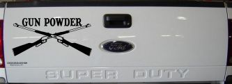 Gun Powder Hunting Car or Truck Window Decal Sticker (Black)