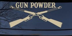 Gun Powder Hunting Car or Truck Window Decal Sticker (Desert Sand)