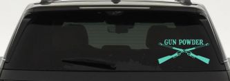 Gun Powder Hunting Car or Truck Window Vinyl Decal Sticker (Mint)