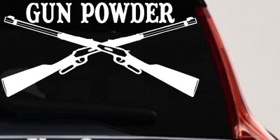 Gun Powder Hunting Car or Truck Window Vinyl Decal Sticker
