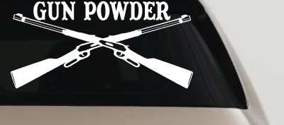 Gun Powder Hunting Car or Truck Window Vinyl Decal Sticker