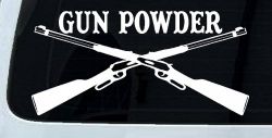 Gun Powder Hunting Car or Truck Window Decal Sticker