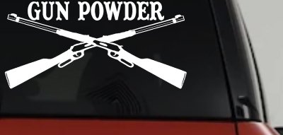 Gun Powder Hunting Car or Truck Window Vinyl Decal Sticker