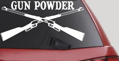 Gun Powder Hunting Car or Truck Window Vinyl Decal Sticker