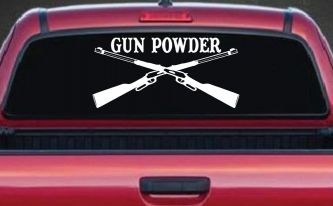 Gun Powder Hunting Car or Truck Window Decal Sticker