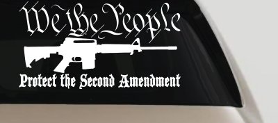 We The People Protect The Second Amendment AR15 Gun 2nd Amendment Car or Truck Window Vinyl Decal Sticker
