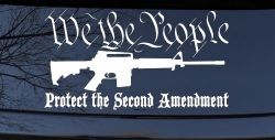 We The People Protect The Second Amendment AR15 Gun 2nd Amendment Car or Truck Window Decal Sticker