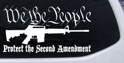 We The People Protect The Second Amendment AR15 Gun 2nd Amendment Car or Truck Window Decal Sticker