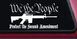 We The People Protect The Second Amendment AR15 Gun 2nd Amendment Car or Truck Window Decal Sticker