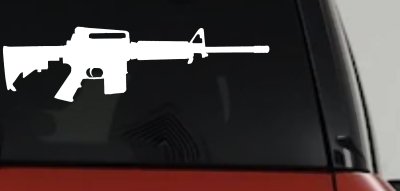 AR 15 AR15 M 16 M16 Rifle Gun Military Car or Truck Window Vinyl Decal Sticker
