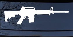 AR 15 AR15 M 16 M16 Rifle Gun Military Car or Truck Window Decal Sticker