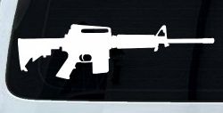 AR 15 AR15 M 16 M16 Rifle Gun Military Car or Truck Window Decal Sticker