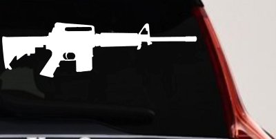AR 15 AR15 M 16 M16 Rifle Gun Military Car or Truck Window Vinyl Decal Sticker