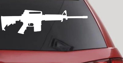 AR 15 AR15 M 16 M16 Rifle Gun Military Car or Truck Window Vinyl Decal Sticker