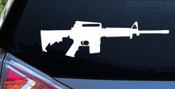 AR 15 AR15 M 16 M16 Rifle Gun Military Car or Truck Window Decal Sticker