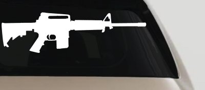 AR 15 AR15 M 16 M16 Rifle Gun Military Car or Truck Window Vinyl Decal Sticker