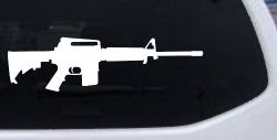 AR 15 AR15 M 16 M16 Rifle Gun Military Car or Truck Window Decal Sticker