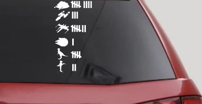Star Wars Keeping Count Rebel Sci Fi Car or Truck Window Vinyl Decal Sticker