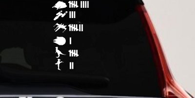 Star Wars Keeping Count Rebel Sci Fi Car or Truck Window Vinyl Decal Sticker