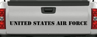 United States Air Force  Military Car or Truck Window Decal Sticker (Black)