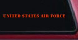 United States Air Force  Military Car or Truck Window Decal Sticker (Orange Red)