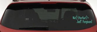 Not Perfect Just Forgiven Christian Car or Truck Window Decal Sticker (Mint)