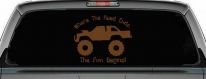 Where The Road Ends The Fun Begins Truck Off Road Car or Truck Window Decal Sticker (Copper)