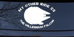 My Other Ride Is The Millennium Falcon Funny Car or Truck Window Decal Sticker