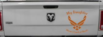 My Daughter Wears Combat Boots Air Force Military Car or Truck Window Decal Sticker (Nut Brown)
