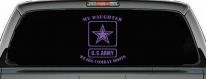 My Daughter Wears Combat Boots Army Military Car or Truck Window Decal Sticker (Purple)