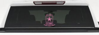 My Son Wears Combat Boots Army Military Car or Truck Window Vinyl Decal Sticker (Pink)