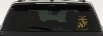 My Son Wears Combat Boots Marines Military Car or Truck Window Vinyl Decal Sticker (Gold)
