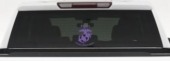 My Son Wears Combat Boots Marines Military Car or Truck Window Decal Sticker (Purple)