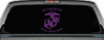 My Daughter Wears Combat Boots Marines Military Car or Truck Window Vinyl Decal Sticker (Violet)