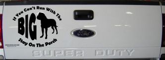 If You Can't Run With The Big Dog Stay on The Porch Off Road Car or Truck Window Decal Sticker (Black)