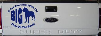 If You Can't Run With The Big Dog Stay on The Porch Off Road Car or Truck Window Decal Sticker (Navy)