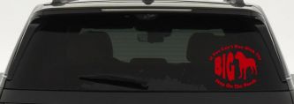 If You Can't Run With The Big Dog Stay on The Porch Off Road Car or Truck Window Decal Sticker (Red)