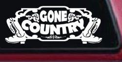 Gone Country With Boots Car or Truck Window Decal Sticker