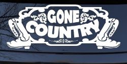 Gone Country With Boots Car or Truck Window Decal Sticker