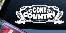 Gone Country With Boots Car or Truck Window Decal Sticker