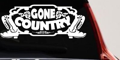 Gone Country With Boots Car or Truck Window Vinyl Decal Sticker