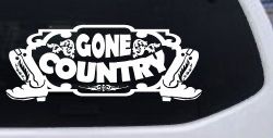 Gone Country With Boots Car or Truck Window Decal Sticker